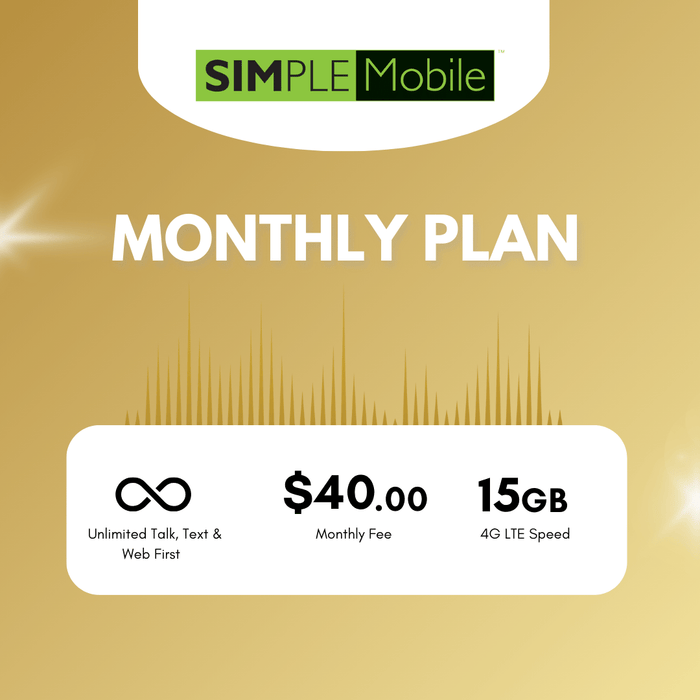 Simple Mobile Monthly Plan